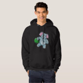 Elefant im Bowling mit Bowlingball Hoodie (Vorne ganz)