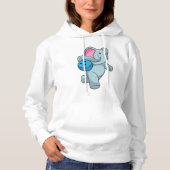 Elefant im Bowling mit Bowlingball Hoodie (Vorderseite)