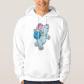 Elefant im Bowling mit Bowlingball Hoodie (Vorderseite)