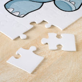 Elefant im Bowling mit Bowlingball Puzzle (Seite)