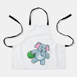 Elefant im Bowling mit Bowlingball Schürze