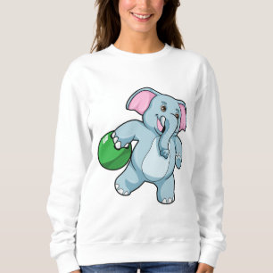 Elefant im Bowling mit Bowlingball Sweatshirt