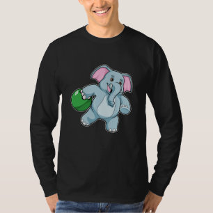 Elefant im Bowling mit Bowlingball T-Shirt