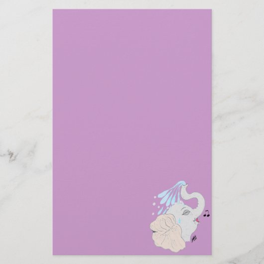 Elefant im Duschen-Briefpapier Briefpapier (Vorderseite)