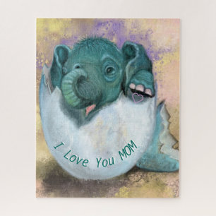 Elefant im Eierpuzzle - ich Liebe Sie MAMA - Puzzle