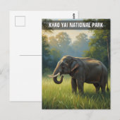 Elefant im Khao Yai Nationalpark in Thailand Postkarte (Vorne/Hinten)