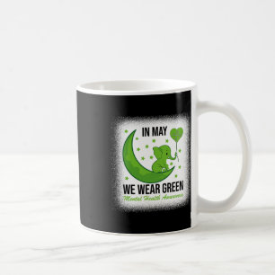 Elefant im Mai tragen wir Grün für geistige Gesund Kaffeetasse