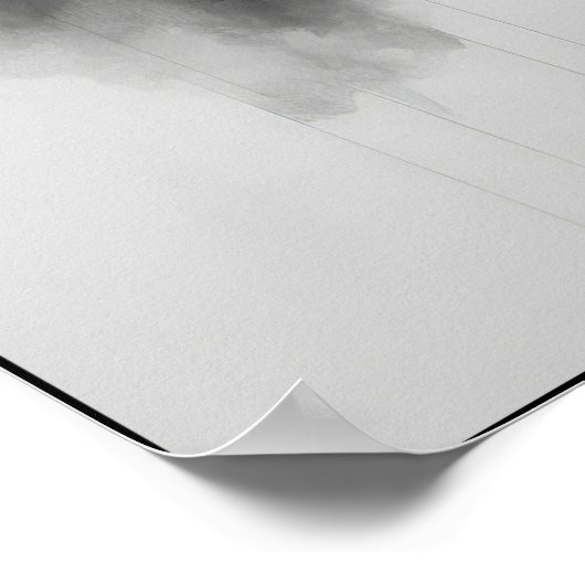 Elefant im Nebeln Abstrakt Poster (Ecke)