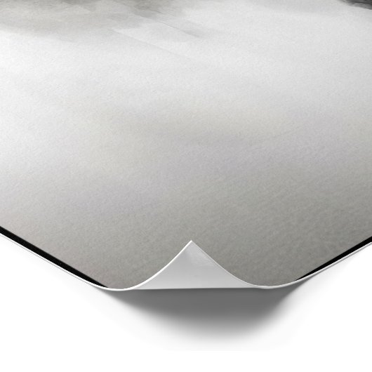 Elefant im Nebeln Abstrakt Poster (Ecke)