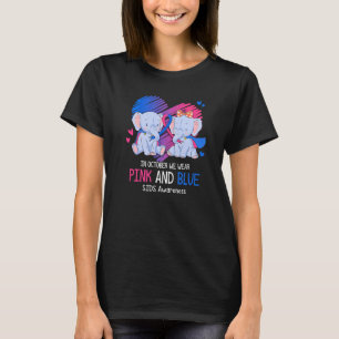Elefant im Oktober tragen wir rosa und blaue SIDS T-Shirt