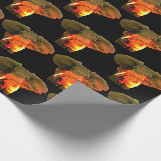 Elefant im Serengeti Sunset Geschenkpapier (Ecke)