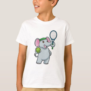Elefant im Tennis mit Tennisschläger und Ball T-Shirt