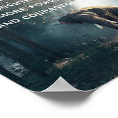 Elefant im Wald mit positivem Zitat Poster (Ecke)