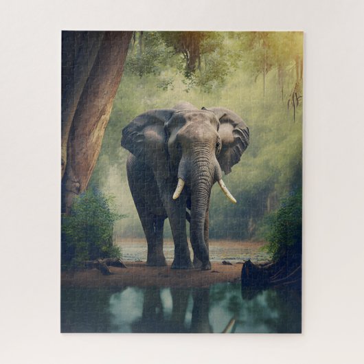 Elefant im Wilden Jigsaw-Puzzle Puzzle (Vertikal)