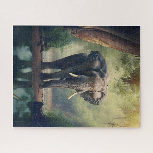 Elefant im Wilden Jigsaw-Puzzle Puzzle (Horizontal)