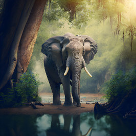 Elefant im Wilden Jigsaw-Puzzle Puzzle