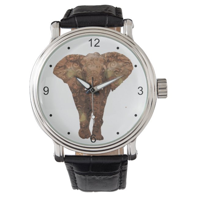 Elefant im Zimmer Armbanduhr (Vorderseite)