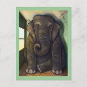 Elefant im Zimmer Postkarte (Vorderseite)