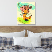 Elefant in Ankleidung aus den 1930er Jahren mit Sp Leinwanddruck (Insitu (Schlafzimmer))