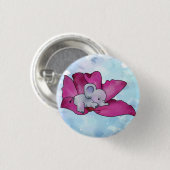 Elefant in Blüte Button (Vorne & Hinten)