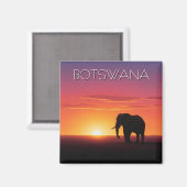 Elefant in Botswana Magnet (Vorderseite/Rückseite)