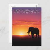 Elefant in Botswana Postkarte (Vorne/Hinten)