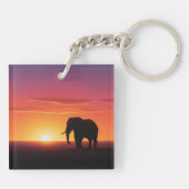 Elefant in Botswana Schlüsselanhänger (Rückseite)