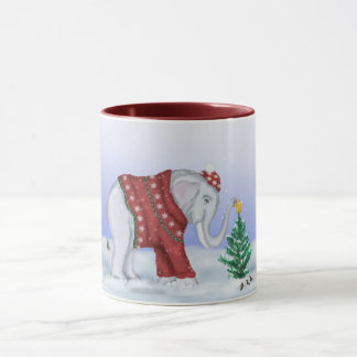 Elefant-in der Hand gestrickte Strickjacke-Tasse Tasse