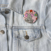 Elefant in der Meditation Button (Beispiel)