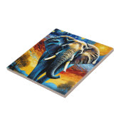 Elefant in der Sternennacht Fliese (Seite)