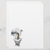 Elefant in der Toilette festgehalten (Vorne/Hinten)