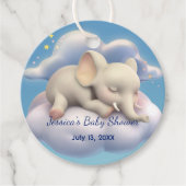 Elefant in der Wolkendusche Geschenkanhänger (Vorderseite)