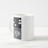 Elefant in einem dunklen Raum Kaffeetasse (Vorderseite Links)