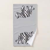 Elefant in einem Zebra-Muster Badhandtuch Set (Handtuch)