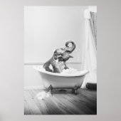 Elefant in einer Badewanne Poster (Vorne)