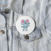 Elefant in Fitness mit Reifen der Fitness Button (Beispiel)