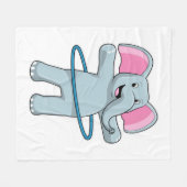 Elefant in Fitness mit Reifen der Fitness Fleecedecke (Vorderseite (Horizontal))