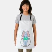 Elefant in Fitness mit Skipping rope.PNG Schürze (Insitu)
