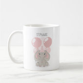 Elefant in Geburtstagshut Kaffeetasse (Links)