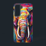 Elefant in lebhaften Farben gestrichen Samsung Galaxy Hülle<br><div class="desc">Entwurf zum Thema "Tiere"</div>