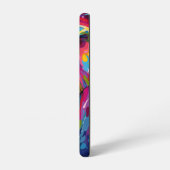 Elefant in lebhaften Farben gestrichen Samsung Galaxy Hülle (Linke Seite)