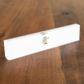 Elefant in Pajamas Namensplakette (Seite)