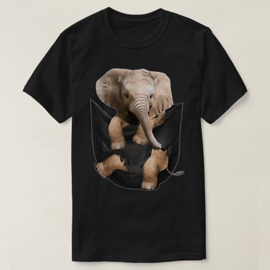 Elefant in Pocket Funny Elephant Lover Geschenke T-Shirt (Design vorne)
