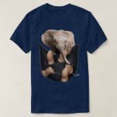 Elefant in Pocket Funny Elephant Lover Geschenke T-Shirt (Design vorne)