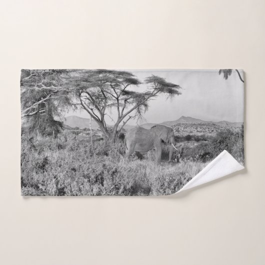 Elefant in Samburu Badhandtuch Set (Handtuch)
