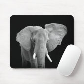 Elefant in Schwarz und Weiß Mousepad (Mit Mouse)