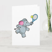 Elefant in Tennis mit Tennisschläger Karte (Vorderseite)