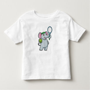 Elefant in Tennis mit Tennisschläger Kleinkind T-shirt