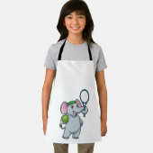 Elefant in Tennis mit Tennisschläger Schürze (Insitu)