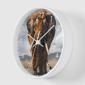 Elefant in Tigerverkleidung Uhr (Winkel)